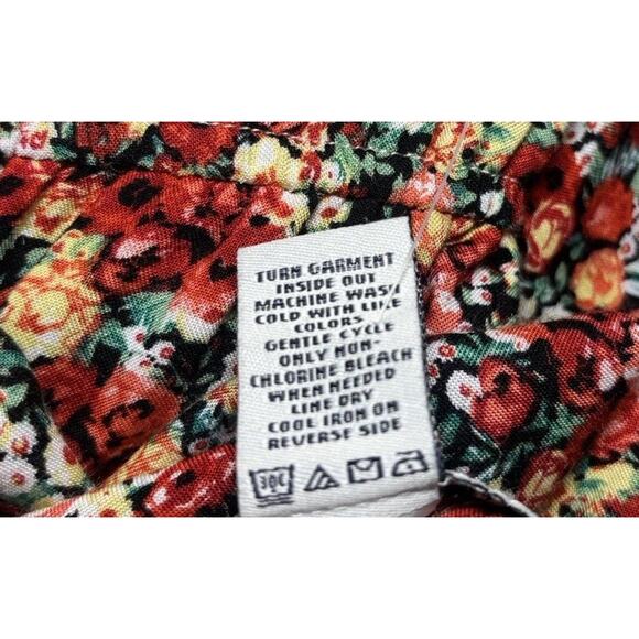 American Rag Mini Dress Women’s Size Medium Boho Floral Print Faux Wrap - Picture 5 of 16